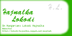 hajnalka lokodi business card